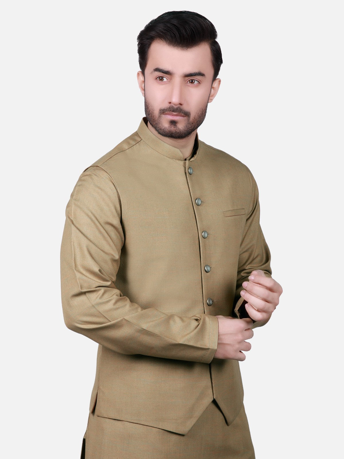 Edenrobe - Men's Camel Waist Coat Suit - EMTWCS18-9723