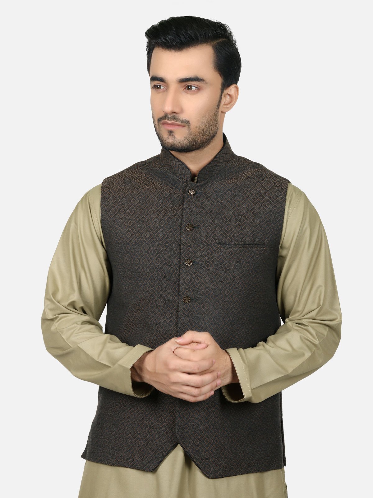 Edenrobe - Men's Dark Green Waist Coat - EMTWC18-35601