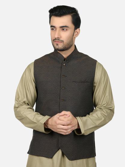 Edenrobe - Men's Dark Green Waist Coat - EMTWC18-35601