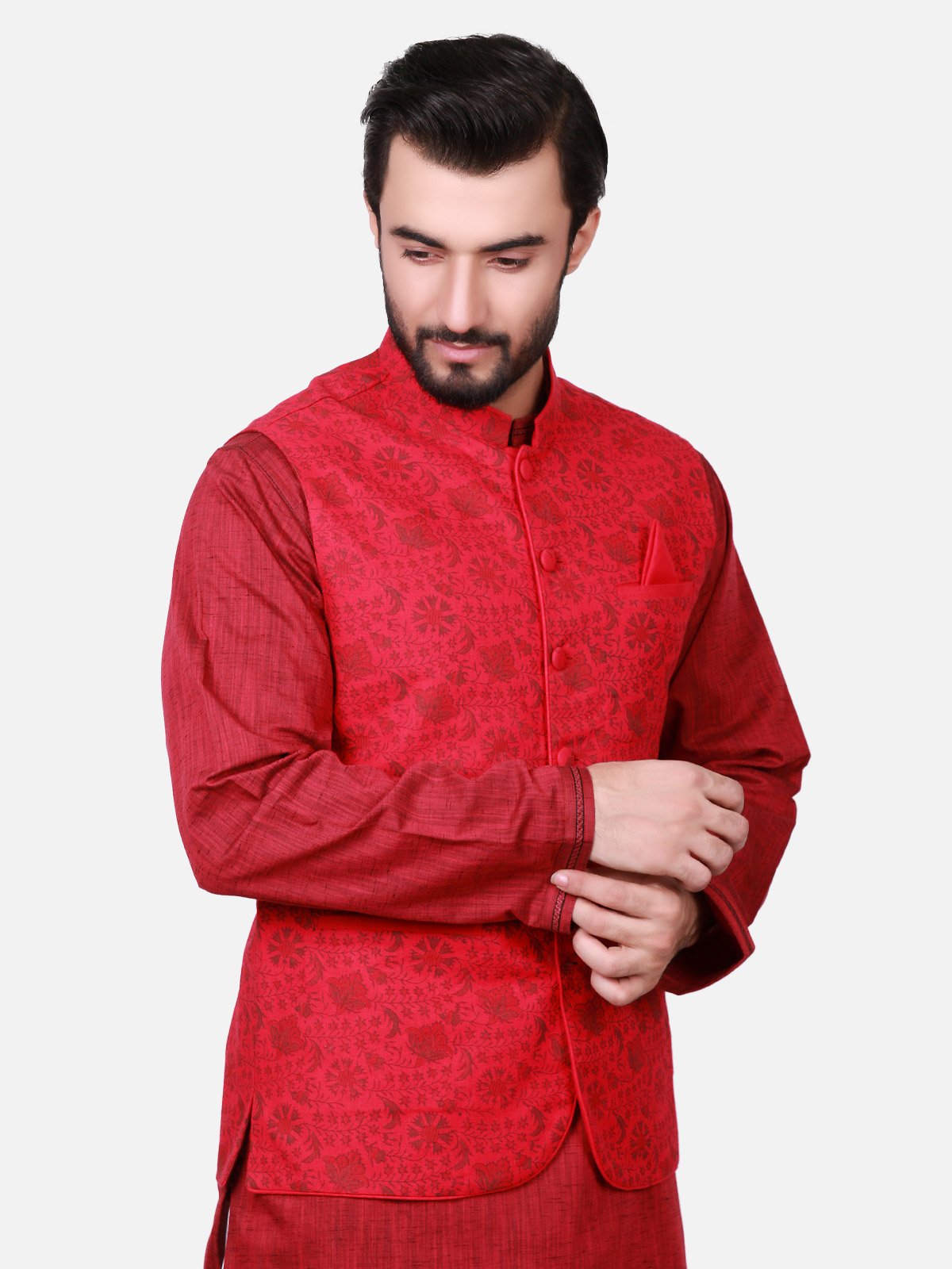 Edenrobe - Men's Dark Pink Waist Coat - EMTWC18-35609