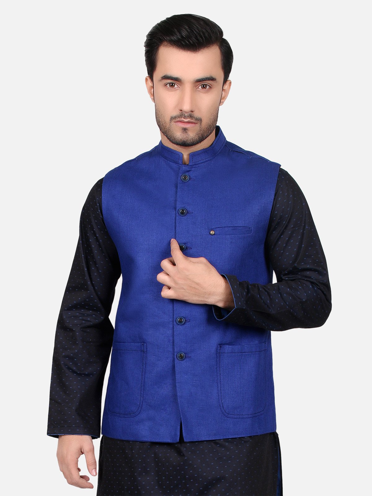 Edenrobe - Men's Royal Blue Waist Coat - EMTWC18-35637