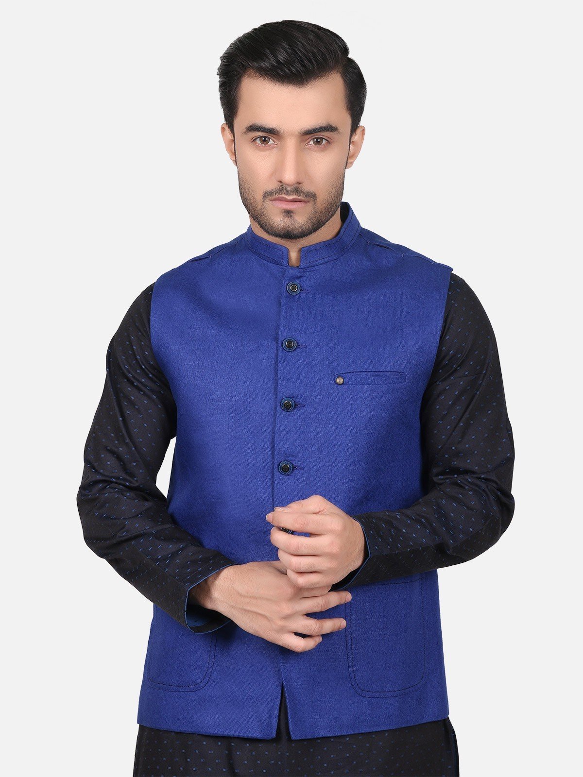 Edenrobe - Men's Royal Blue Waist Coat - EMTWC18-35637