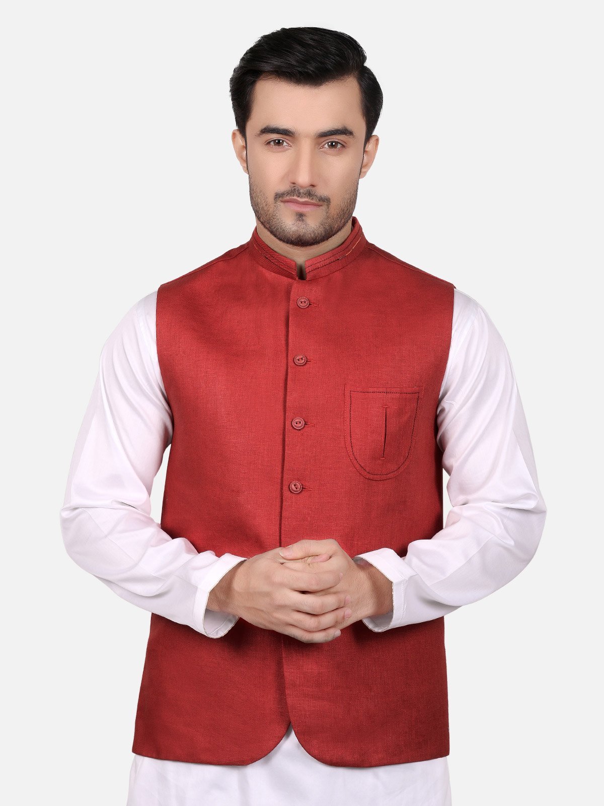 Edenrobe - Men's Rust Waist Coat - EMTWC18-35638