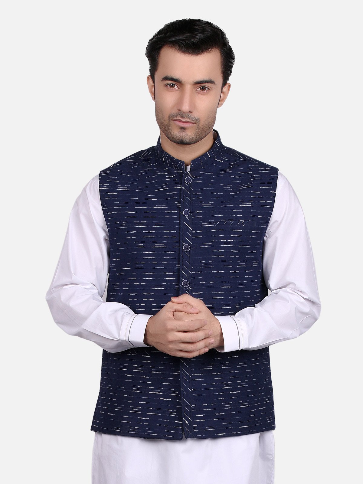 Edenrobe - Men's Navy Blue Waist Coat - EMTWC18-35644