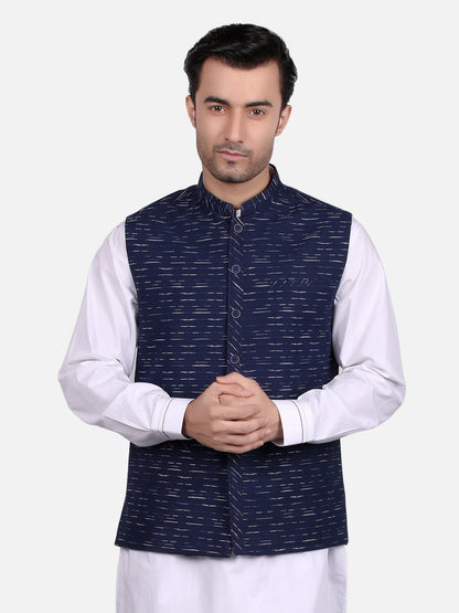 Edenrobe - Men's Navy Blue Waist Coat - EMTWC18-35644