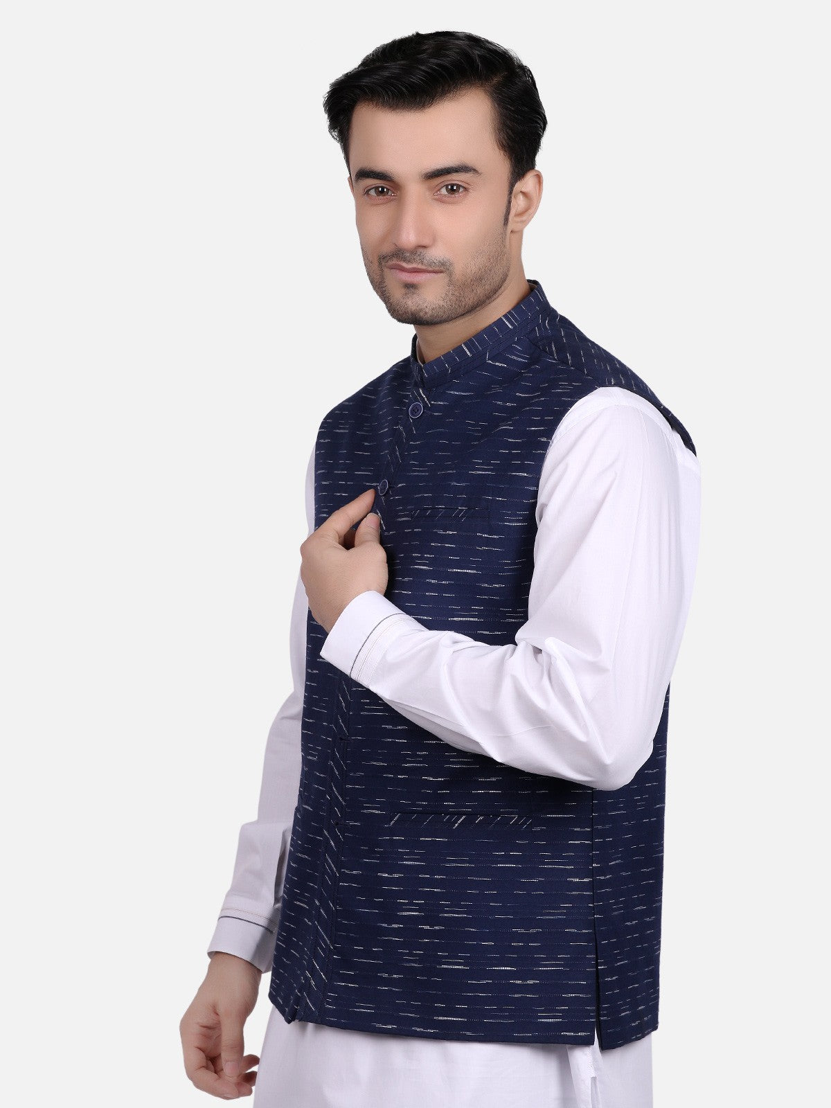 Edenrobe - Men's Navy Blue Waist Coat - EMTWC18-35644