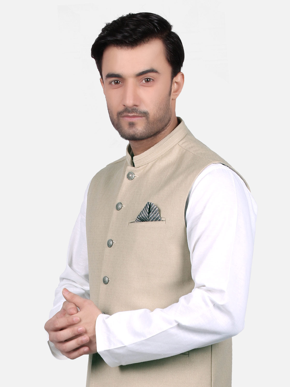 Edenrobe - Men's Fawn Waist Coat - EMTWC18-35654