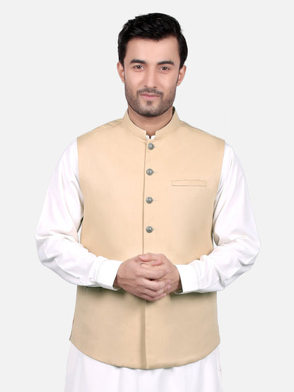 Edenrobe - Men's Fawn Waist Coat - EMTWC18-35656