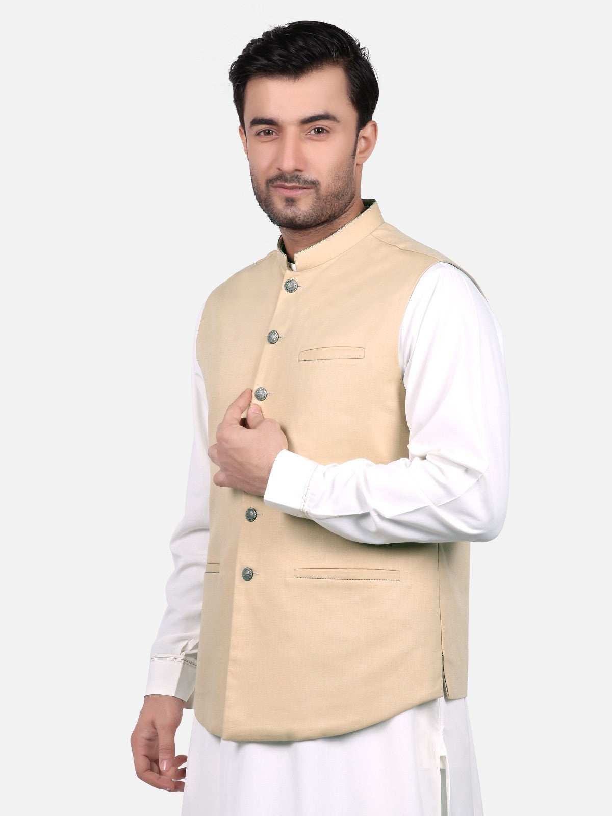 Edenrobe - Men's Fawn Waist Coat - EMTWC18-35656