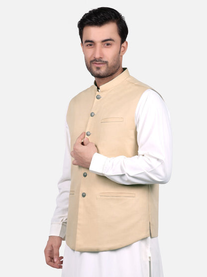 Edenrobe - Men's Fawn Waist Coat - EMTWC18-35656
