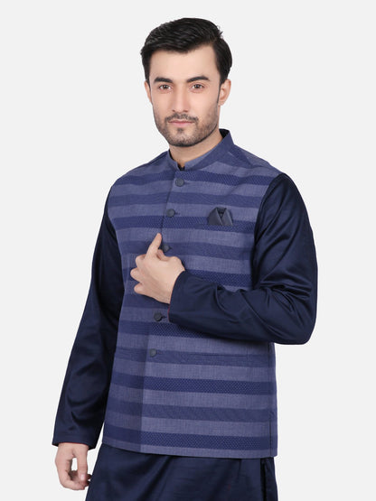 Edenrobe - Men's Blue Waist Coat - EMTWC18-35665