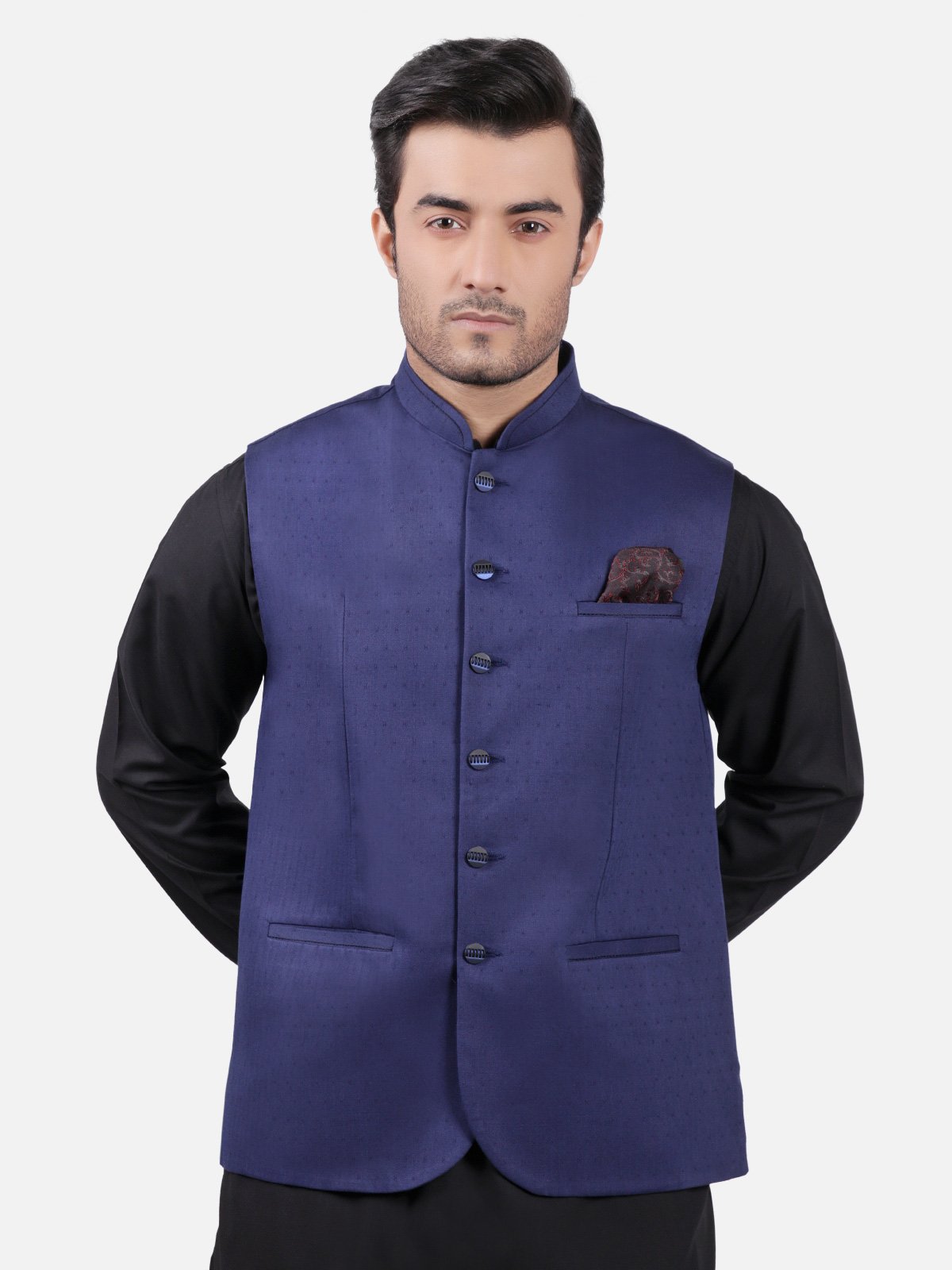 Edenrobe - Men's Navy Blue Waist Coat - EMTWC18-35668