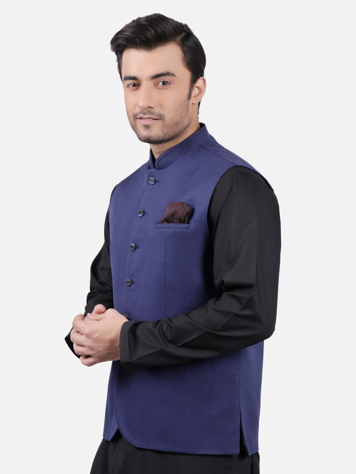 Edenrobe - Men's Navy Blue Waist Coat - EMTWC18-35668