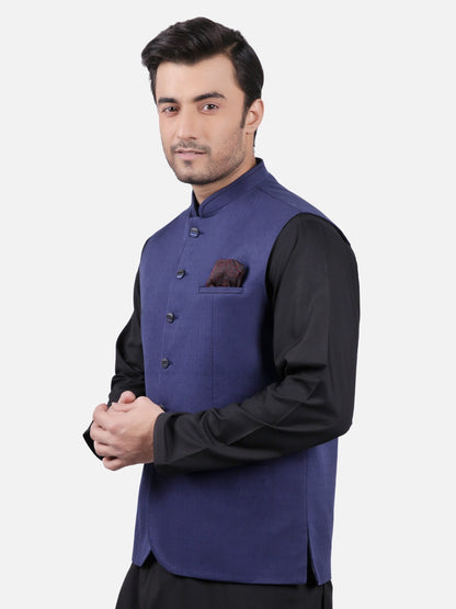 Edenrobe - Men's Navy Blue Waist Coat - EMTWC18-35668