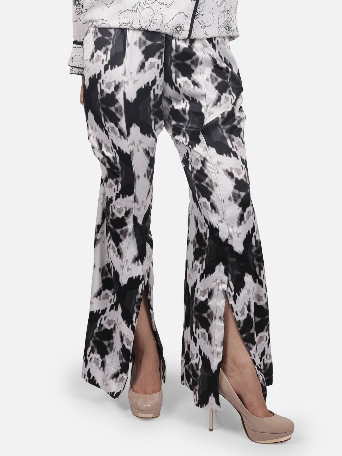Edenrobe - Women's Black & White Trouser - ELBP18-76150