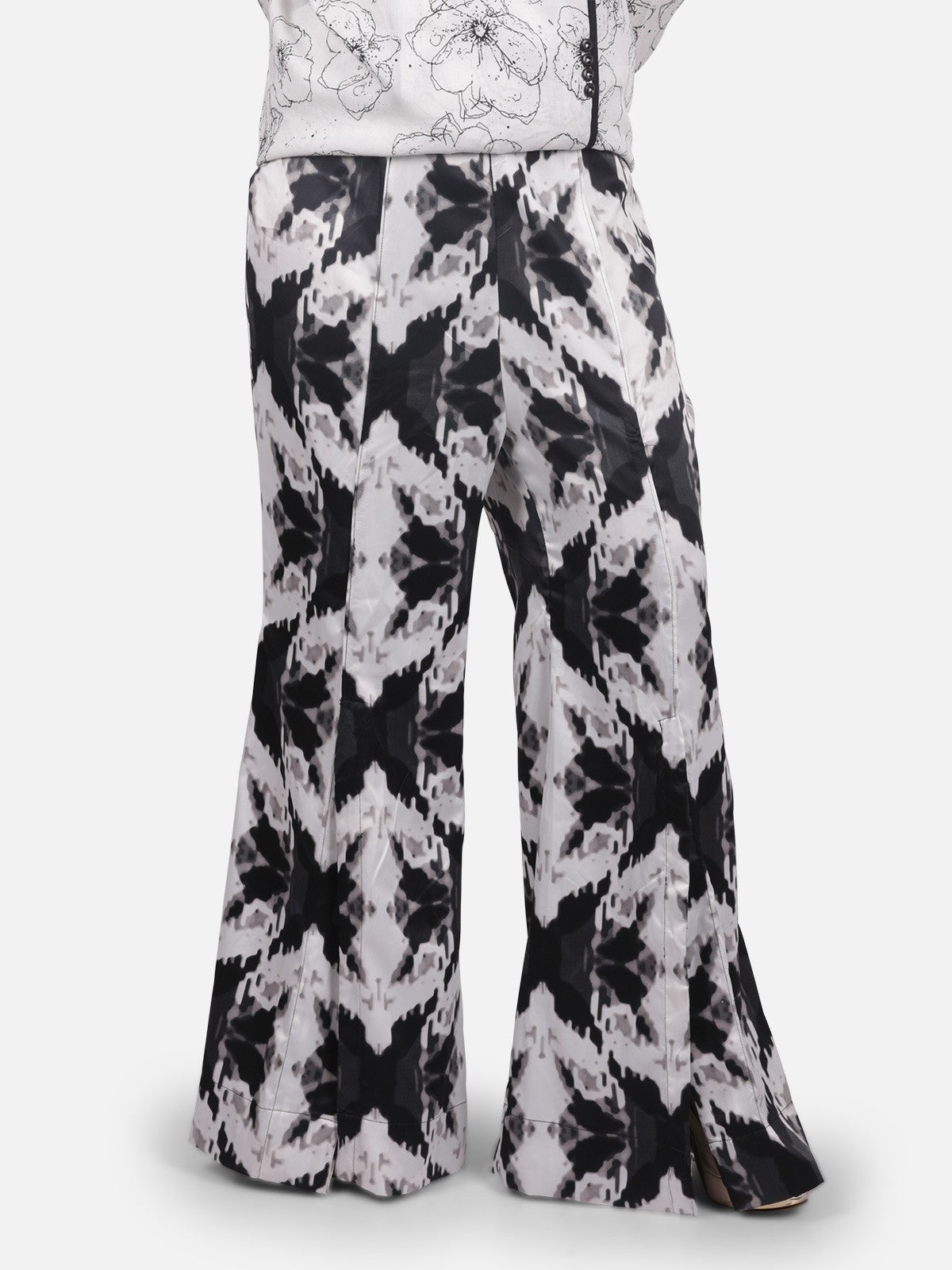 Edenrobe - Women's Black & White Trouser - ELBP18-76150