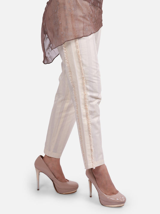 Edenrobe - Women's Cream Trouser - ELBP18-76164