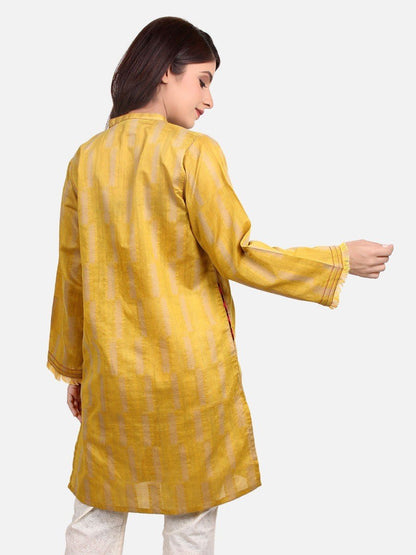 Edenrobe - Pret 1Pc Printed Golden Shirt - ELTK18-66473