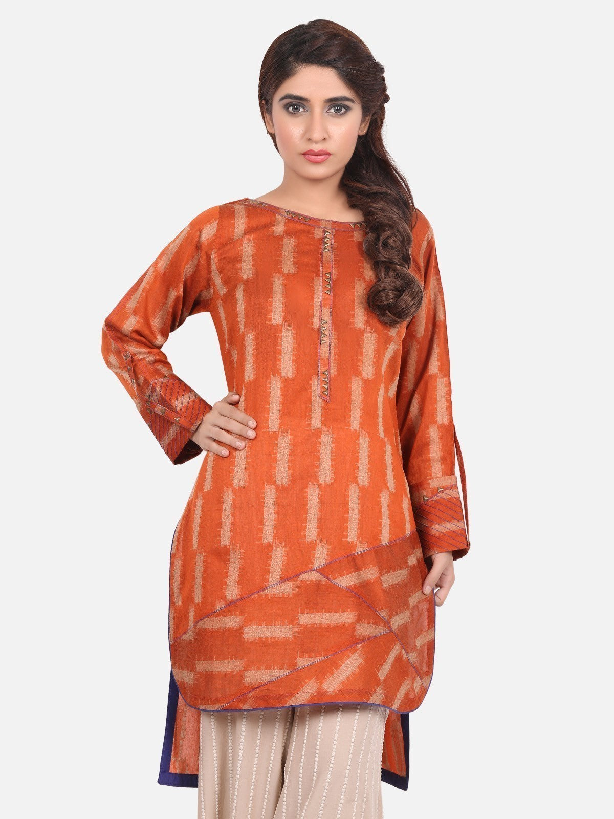 Edenrobe - Pret 1Pc Printed Jacquard Shirt - ELTK18-66527