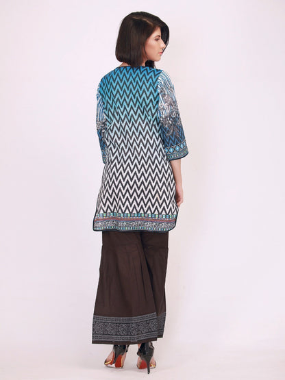 Edenrobe - Pret 1Pc Printed Silk Shirt - ELTKP18-66208
