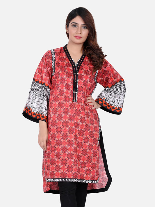 Edenrobe - Pret 1Pc Printed Lawn Shirt - ELTKP18-66436