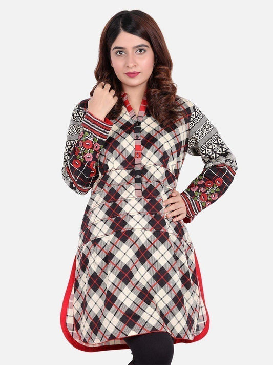 Edenrobe - Pret 1Pc Printed Cream Shirt - ELTKP18-66462