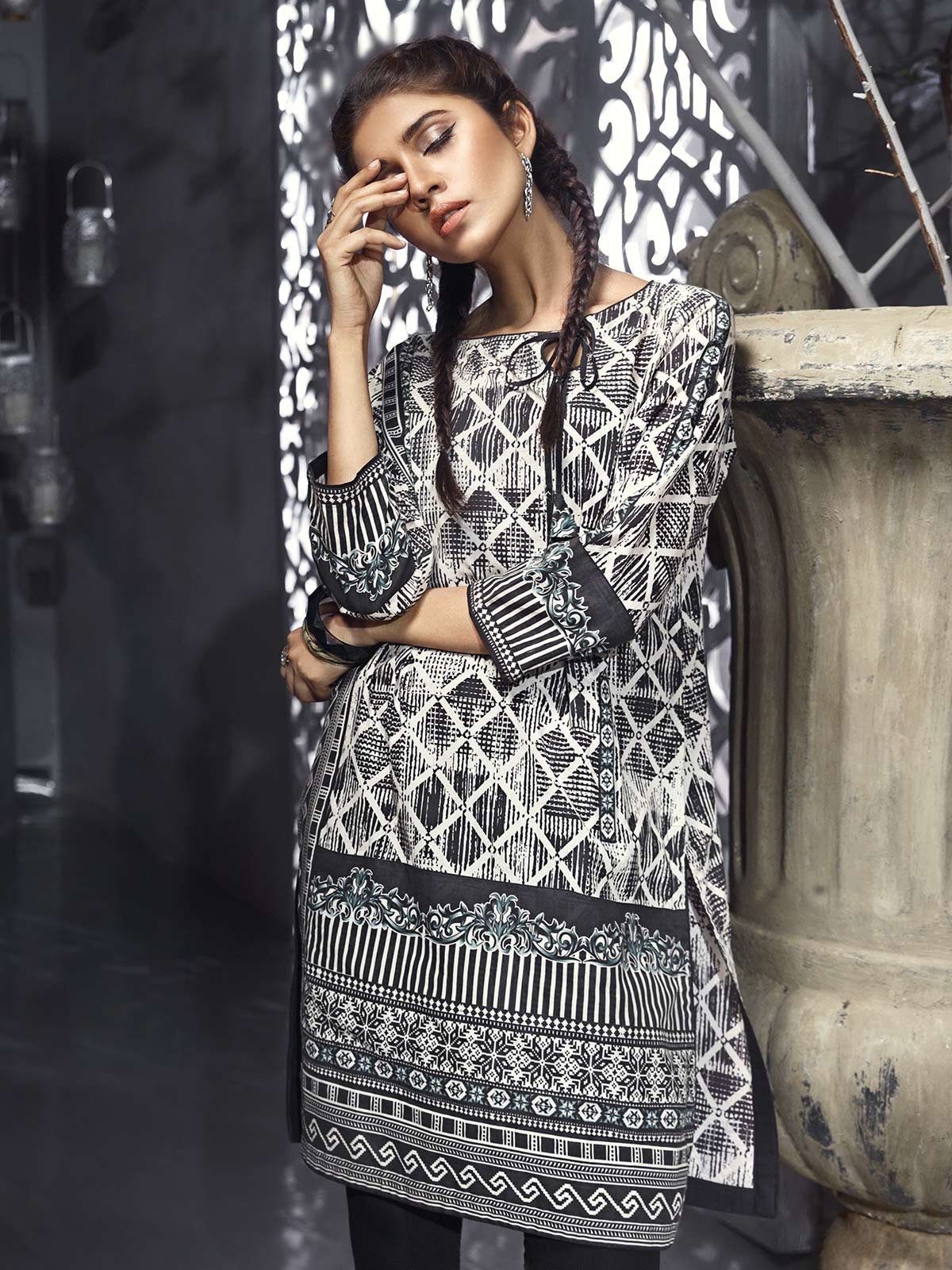 Edenrobe - Pret 1Pc Printed White Shirt - ELTKP18-66557