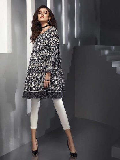 Edenrobe - Pret 1Pc Printed Black Shirt - ELTKP18-66562