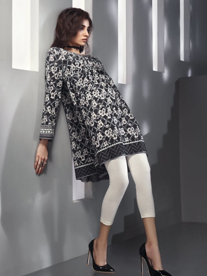 Edenrobe - Pret 1Pc Printed Black Shirt - ELTKP18-66562