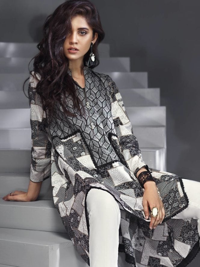 Edenrobe - Pret 1Pc Printed Black Shirt - ELTKP18-66562