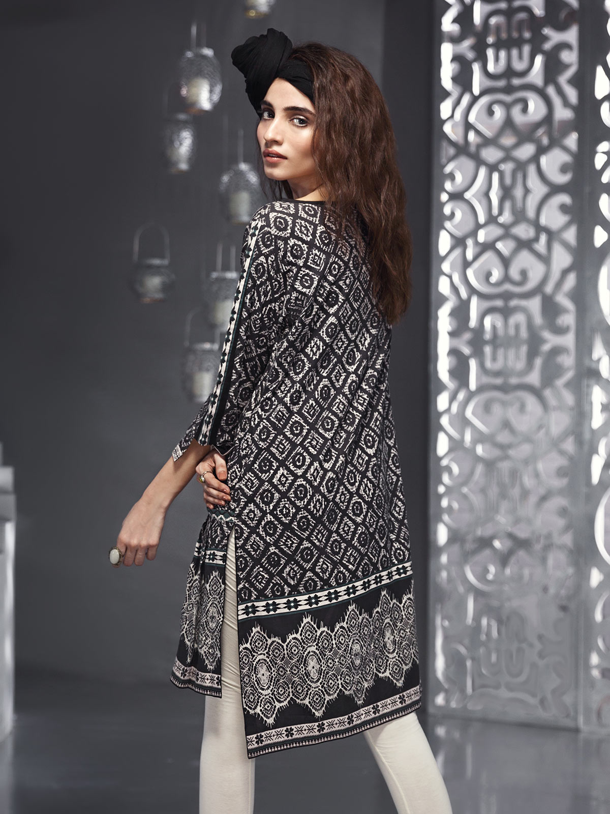 Edenrobe - Pret 1Pc Printed Black Shirt - ELTKP18-66571