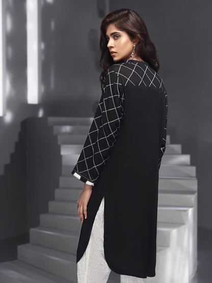 Edenrobe - Pret 1Pc Printed Black Shirt - ELTKP18-66577