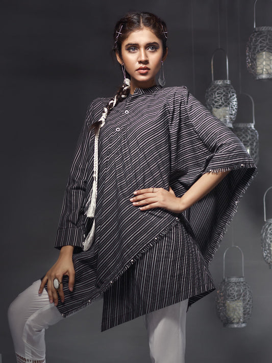 Edenrobe - Pret 1Pc Printed Black Shirt - ELTKP18-66618