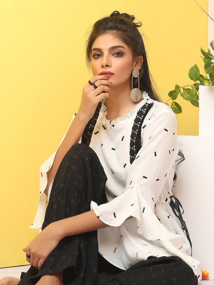 Edenrobe - Pret 1Pc Printed White Shirt - ELTKP18-66636