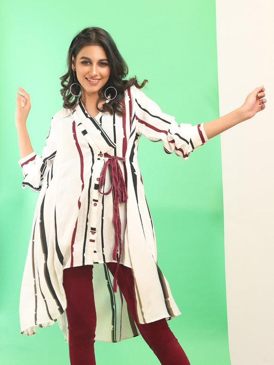 Edenrobe - Pret 1Pc Printed White Shirt - ELTKP18-66653