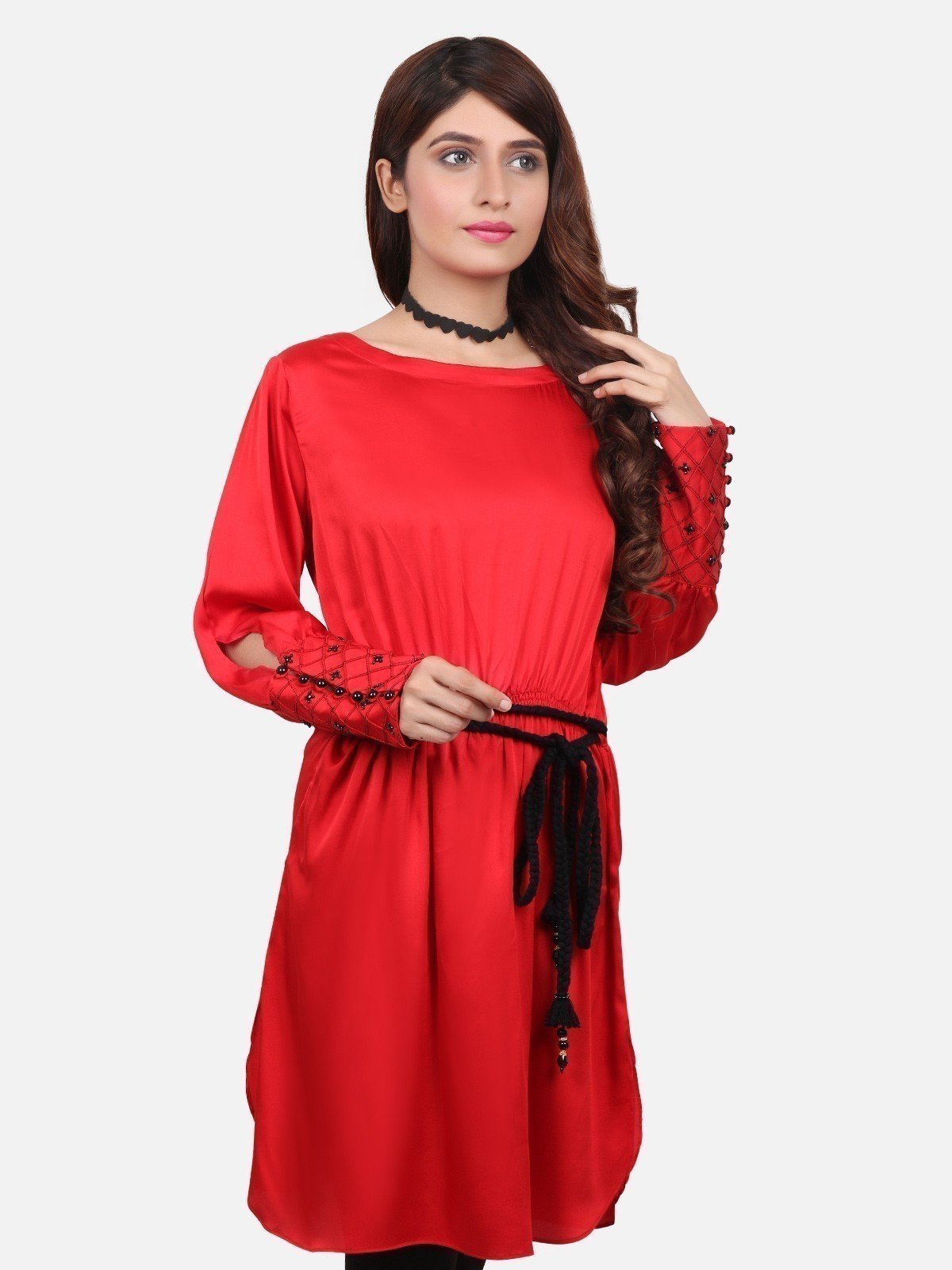 Edenrobe - Women's Red Western Top - ELTW18-66431