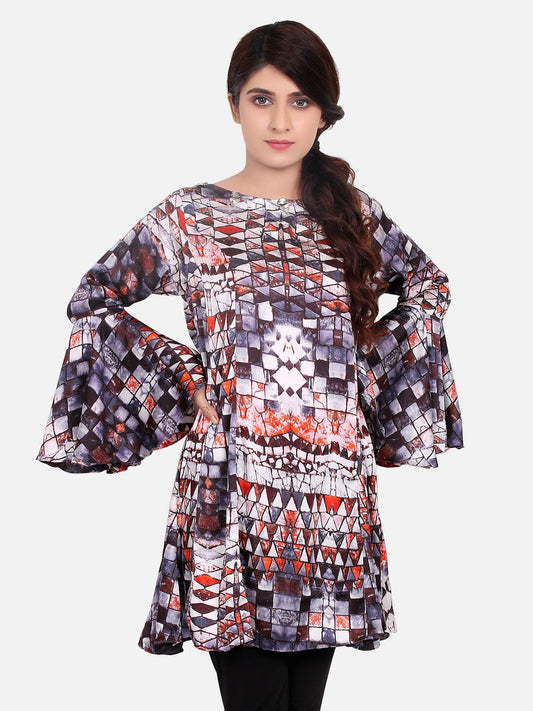 Edenrobe - Women's Grey Western Top - ELTW18-66465