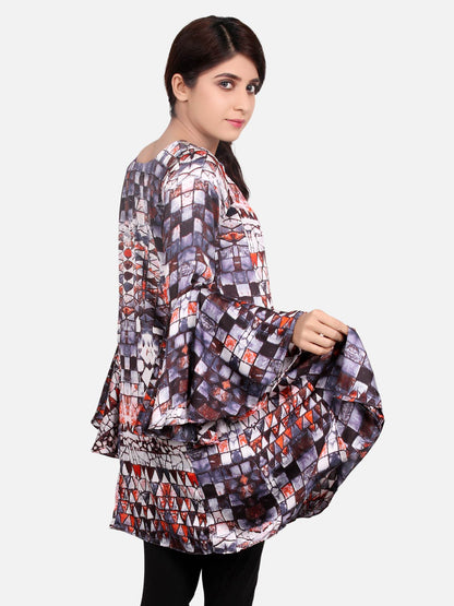 Edenrobe - Women's Grey Western Top - ELTW18-66465