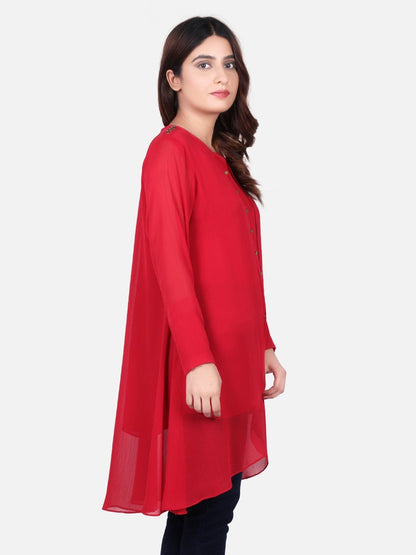 Edenrobe - Women's Red Western Top - ELTW18-66539