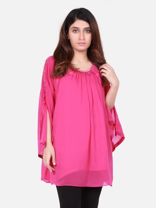 Edenrobe - Women's Magenta Western Top - ELTW18-66563