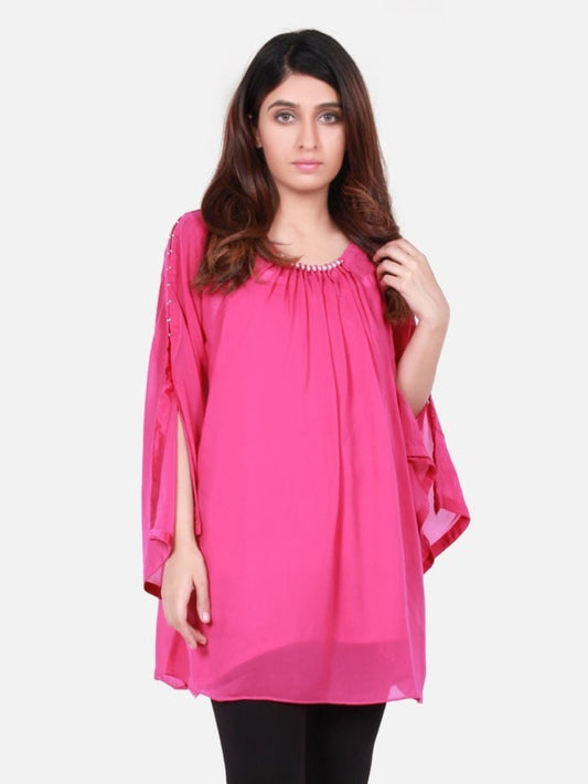 Edenrobe - Women's Magenta Western Top - ELTW18-66563