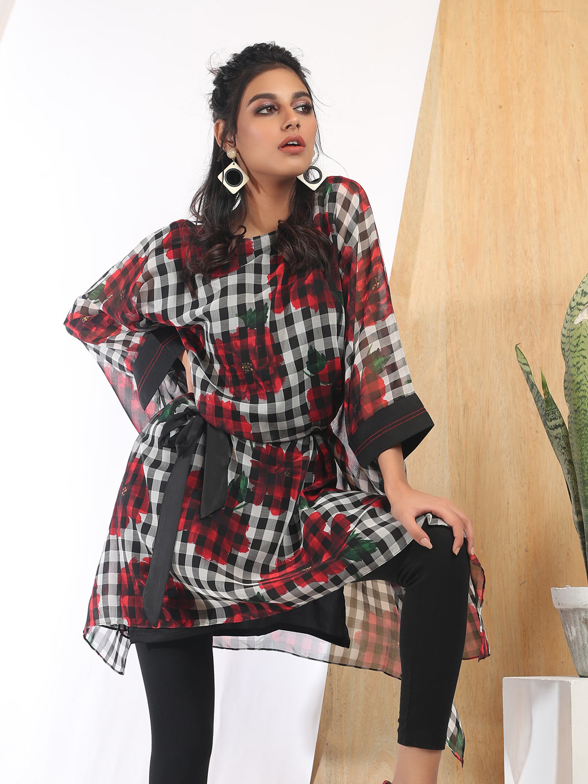 Edenrobe - Women's Black Western Top - ELTW18-66632