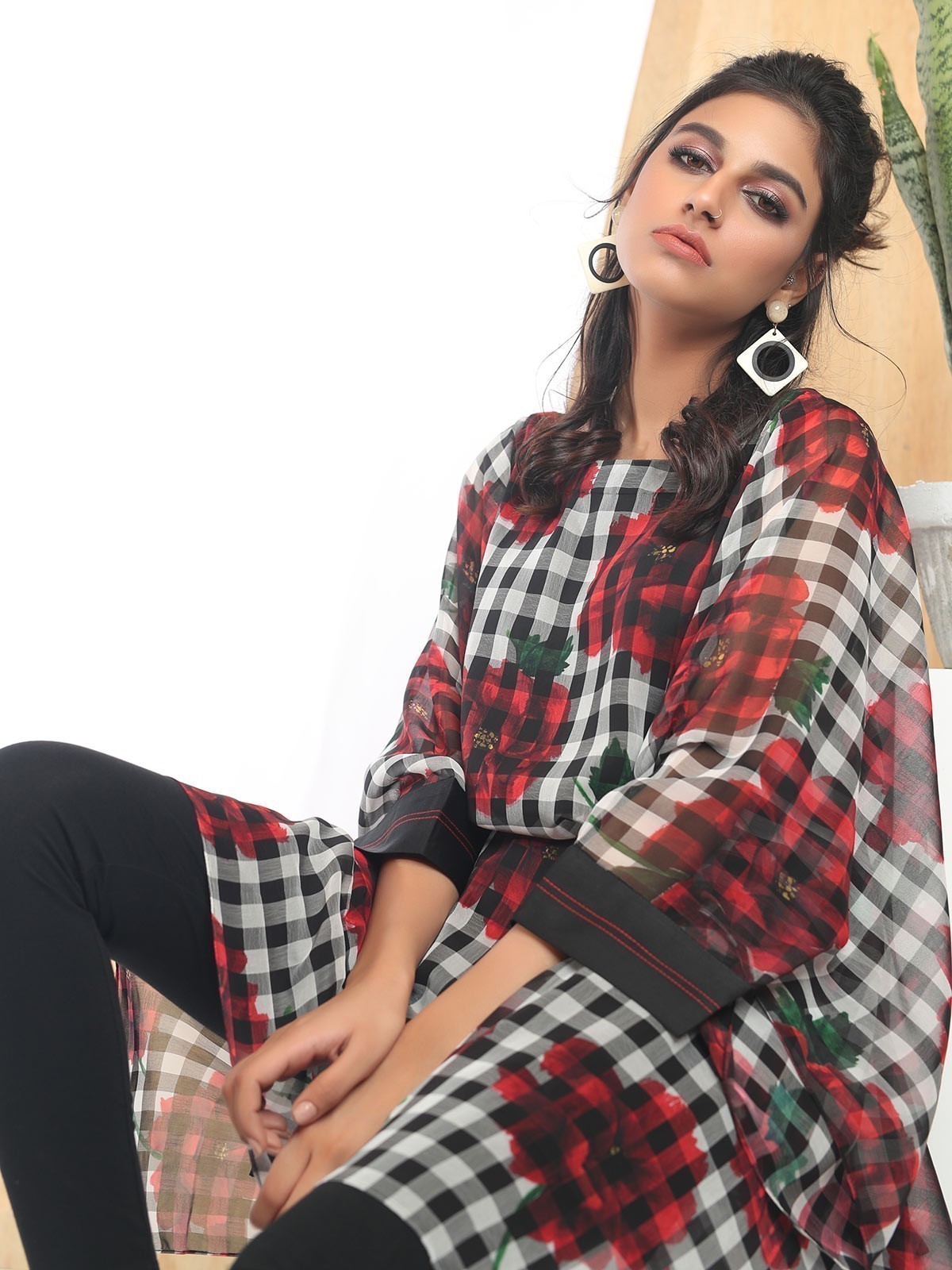 Edenrobe - Women's Black Western Top - ELTW18-66632