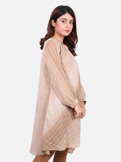 Edenrobe - Women's Beige Western Top - ELTWE18-66530