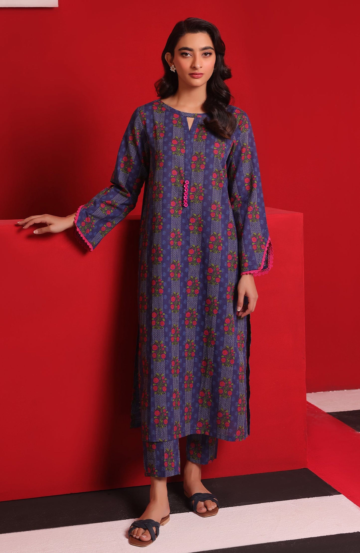 Orient - Stitched 2 Piece Printed Khaddar Shirt and Khaddar Pant
