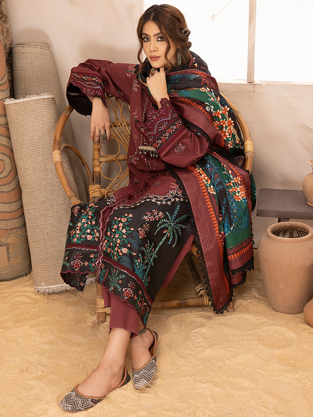 Binilyas - 1901 - B | 3 PC KARANDI UNSTITCH