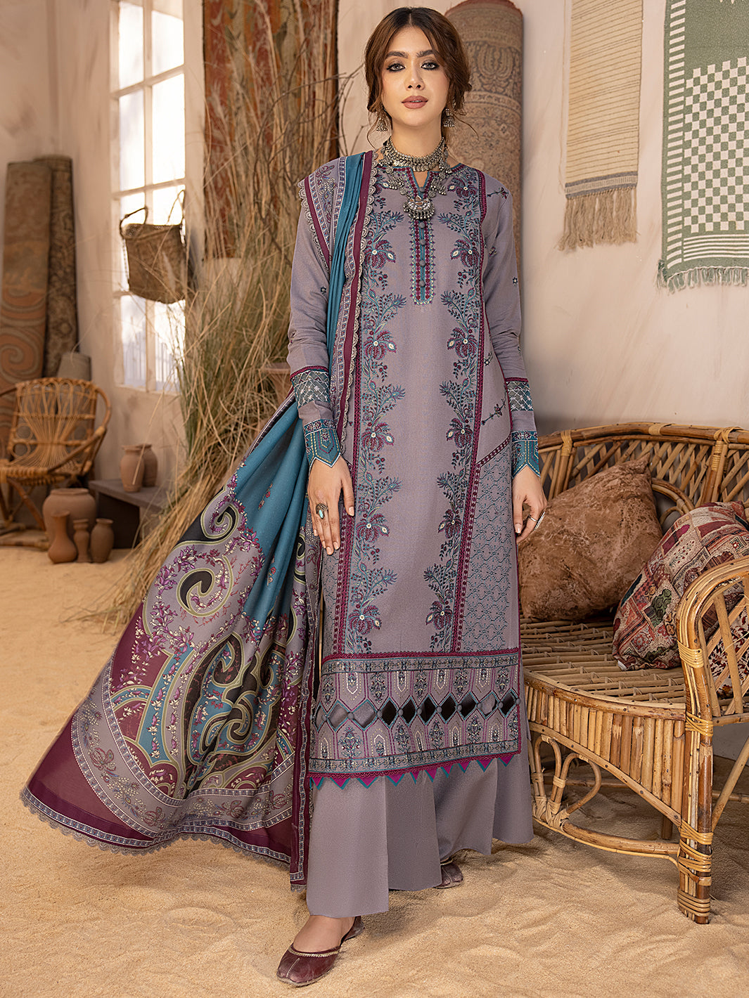 Binilyas - 1903 - A | 3 PC KARANDI UNSTITCH