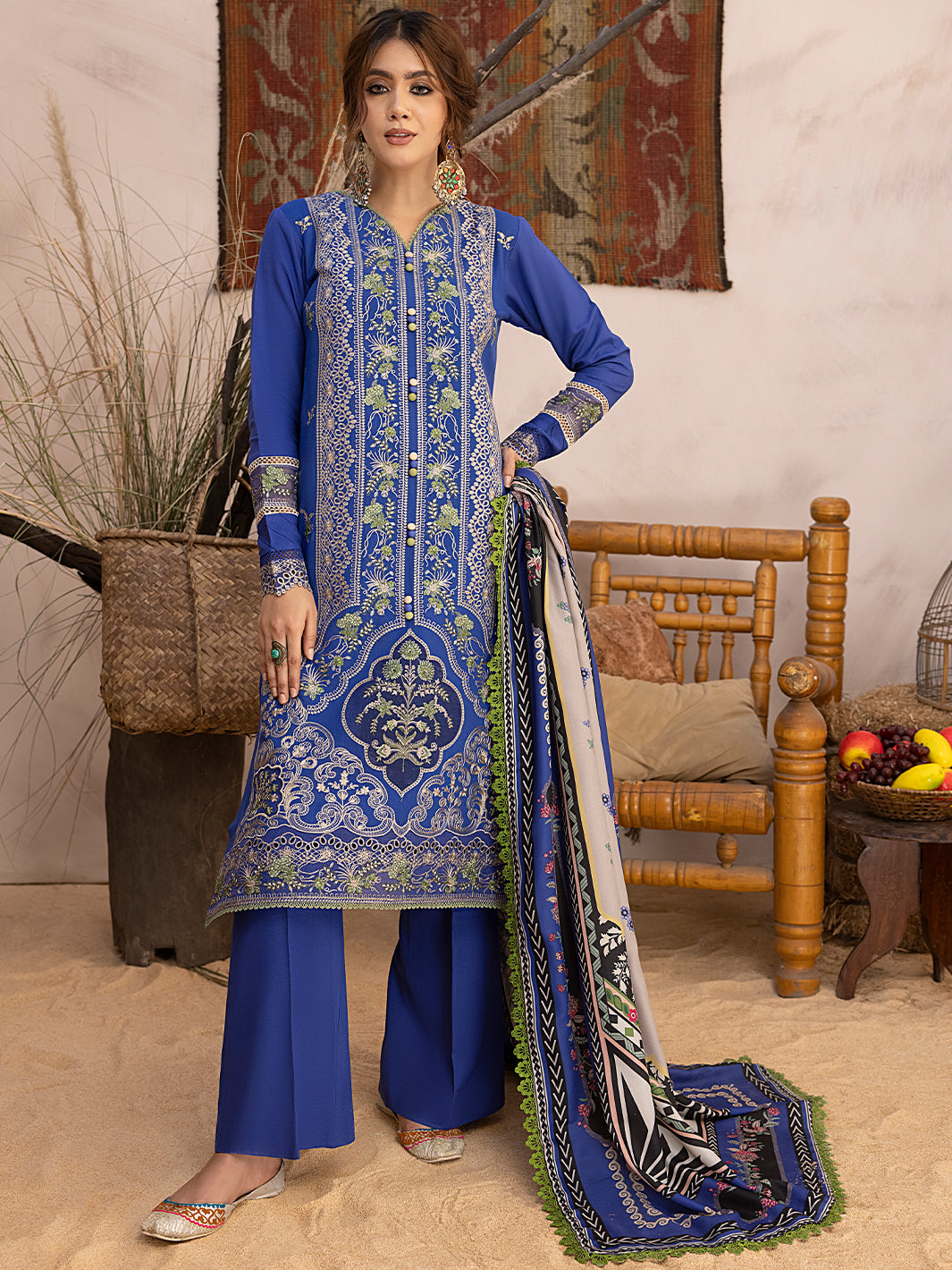 Binilyas - 1905 - B | 3 PC KARANDI UNSTITCH