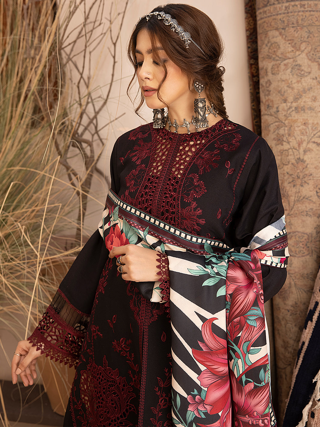 Binilyas - 1907 - A | 3 PC KARANDI UNSTITCH