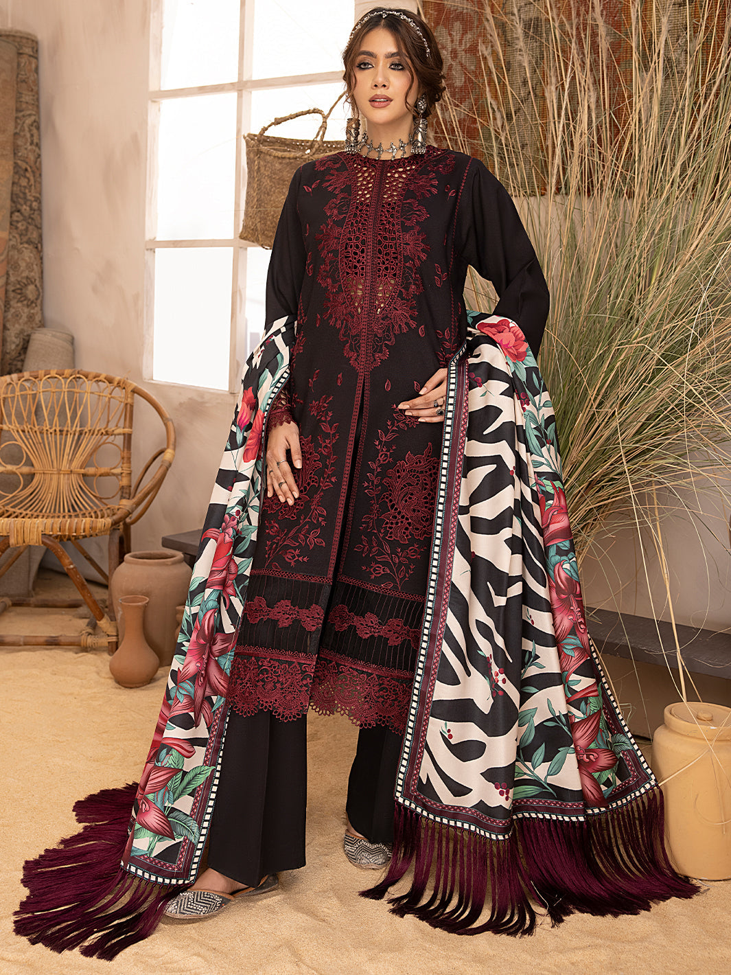 Binilyas - 1907 - A | 3 PC KARANDI UNSTITCH